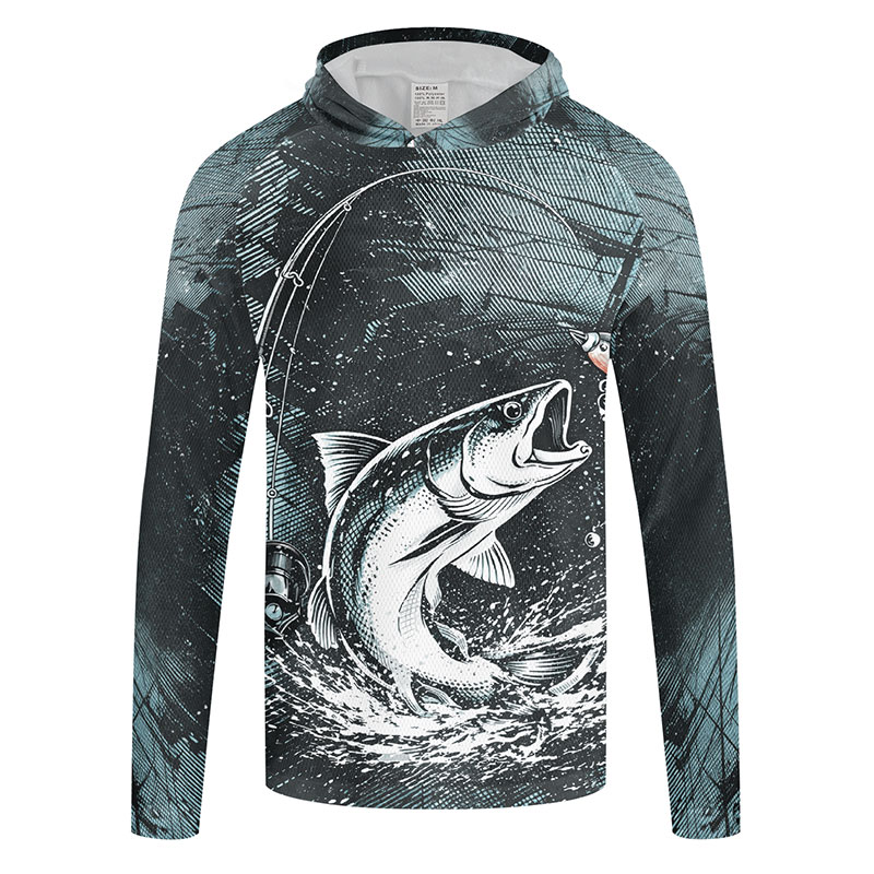 Fishing Hoodie - Fishing Shirt Hooded Men Quick Dry
