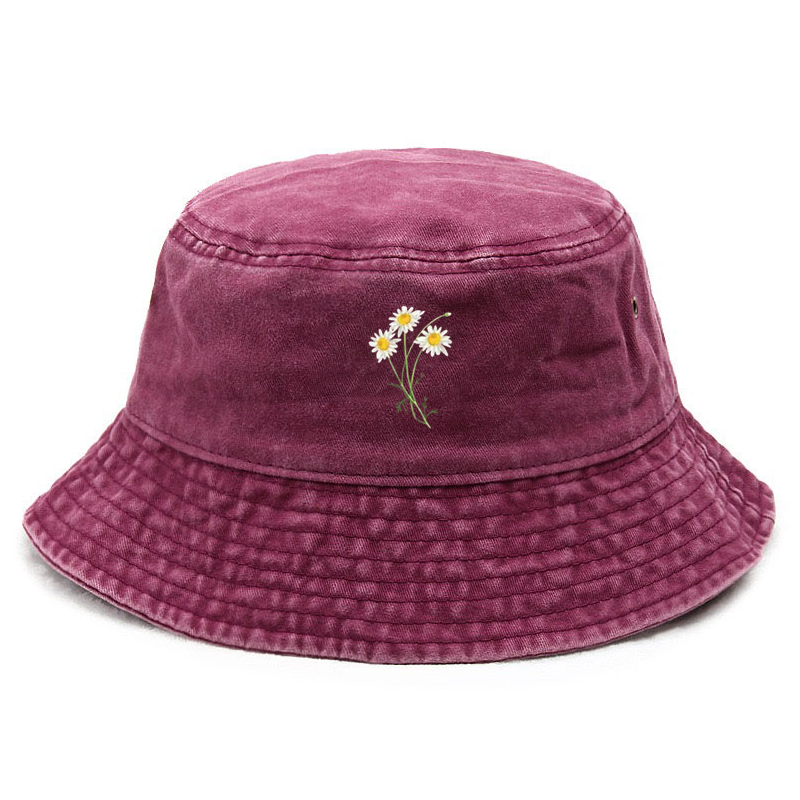 Fishing Hat - Customize Flower Cotton Washed Bucket Hat