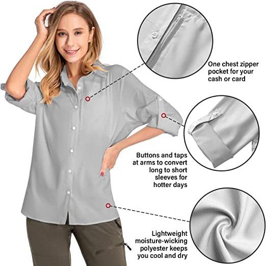 Women's Long Sleeve Sun Protec - Fishing Shirt Uv Protection avis et prix