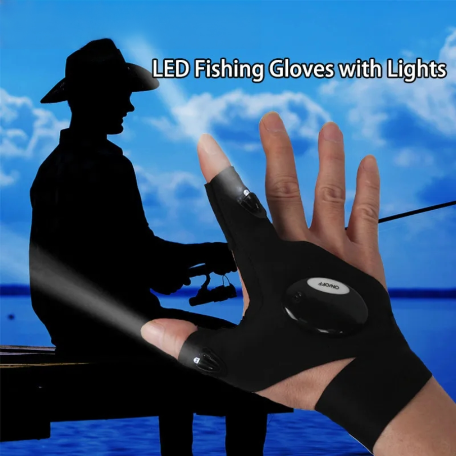 LED Half Finger Glove for Men  - Fishing Gloves avis et prix
