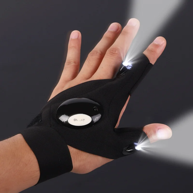 LED Half Finger Glove for Men  - Fishing Gloves avis et prix