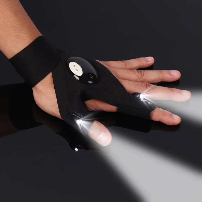 LED Half Finger Glove for Men  - Fishing Gloves avis et prix