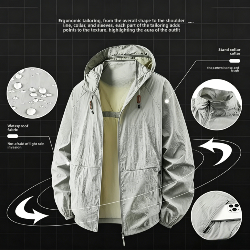 Spring Summer Mens Lightweight - Fishing Hoodie avis et prix