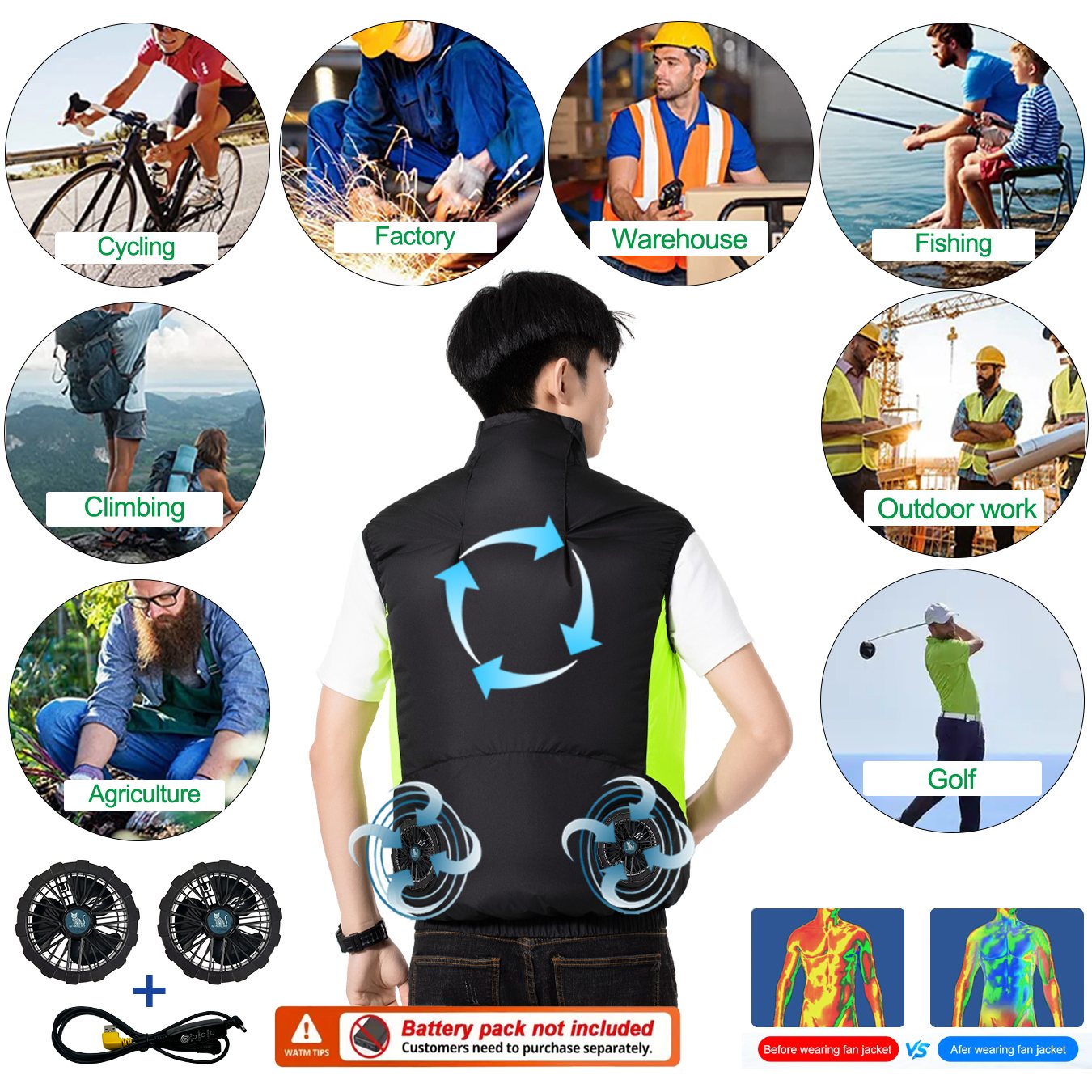 Summer Breathable Wearable Coo - Fishing Vest avis et prix