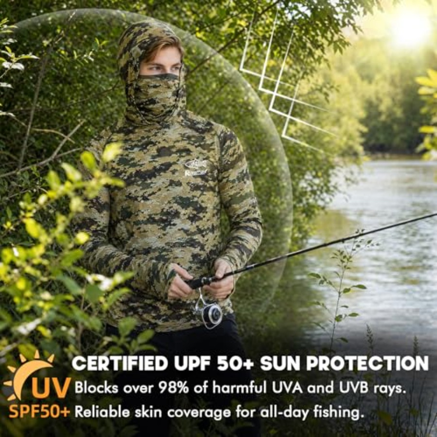 UPF 50+ Fishing Hoodie with Ne - Fishing Hoodie avis et prix