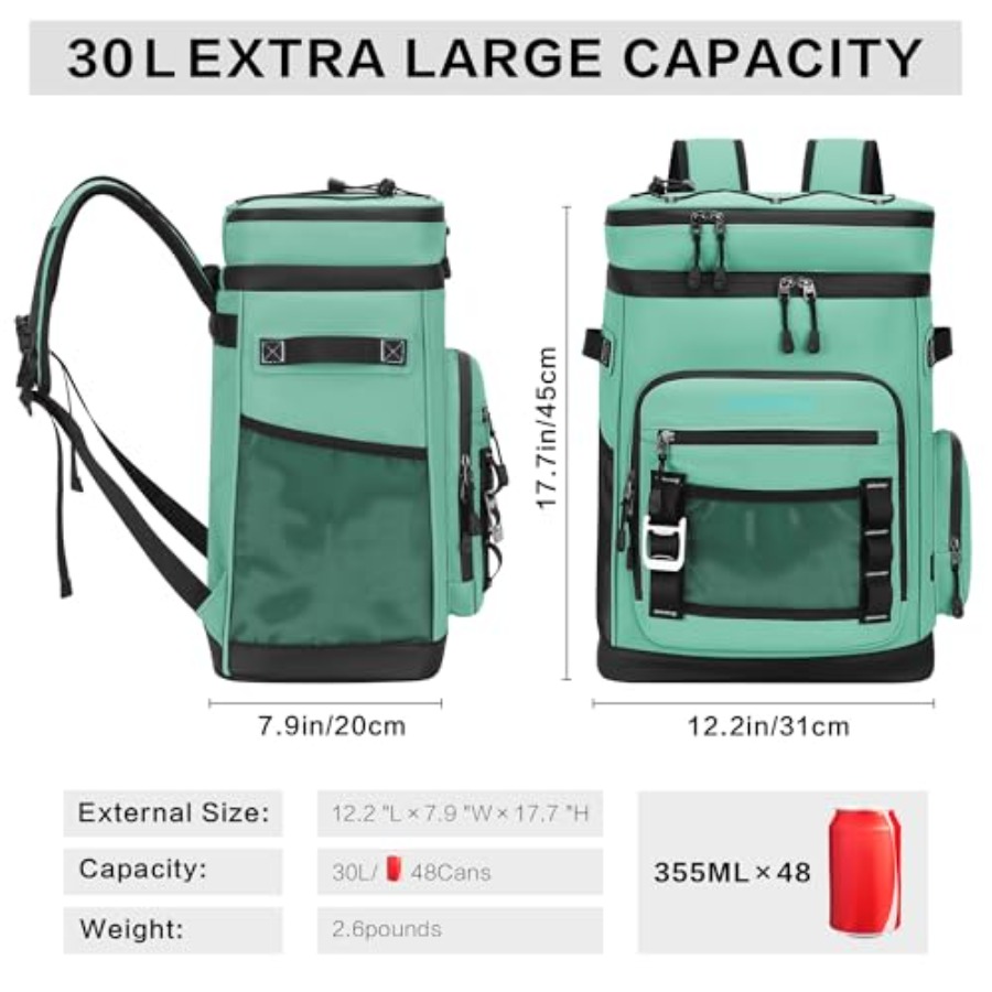 Large Waterproof Insulated Coo - Fishing Backpack avis et prix