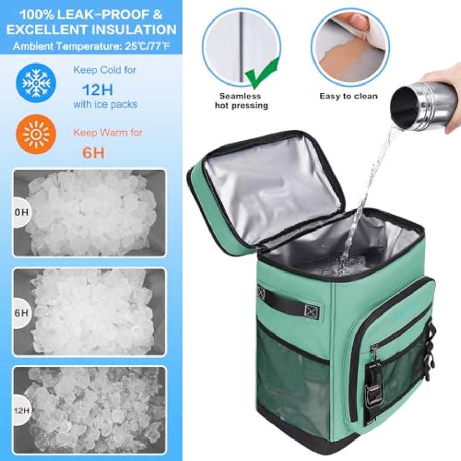 Large Waterproof Insulated Coo - Fishing Backpack avis et prix