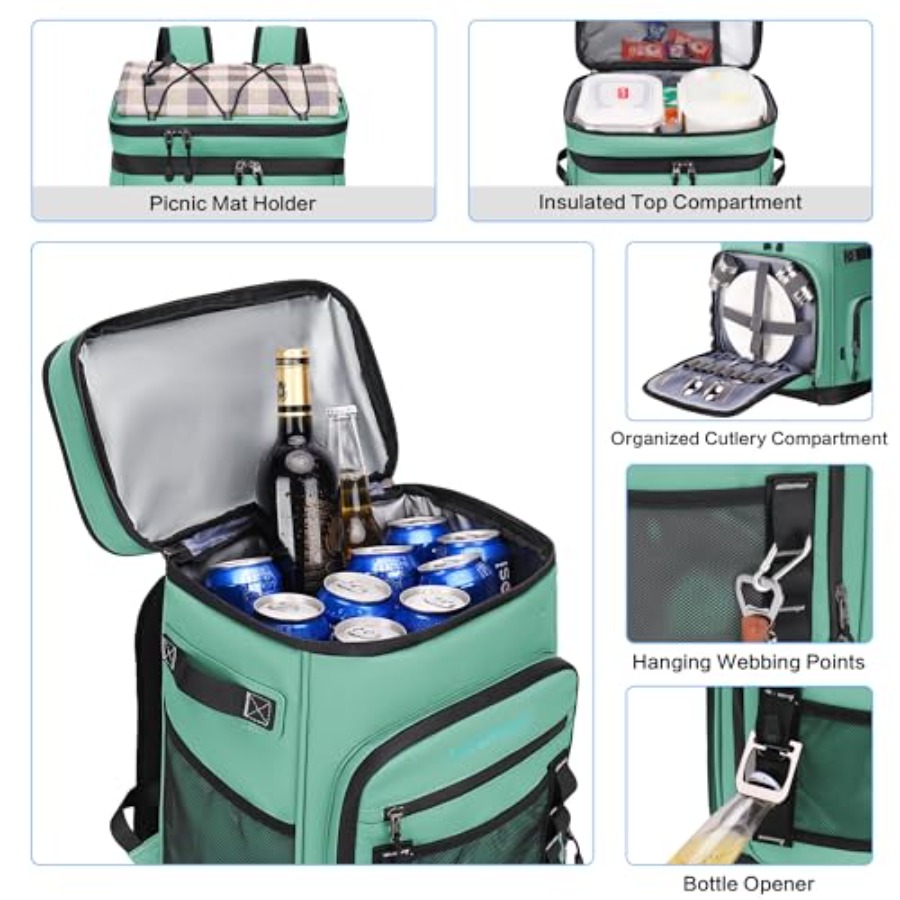 Large Waterproof Insulated Coo - Fishing Backpack avis et prix