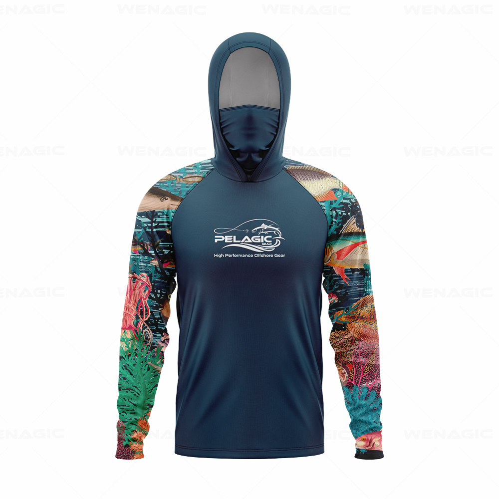 pelagic gear Men Hood Fishing  - Fishing Shirt Uv Protection avis et prix