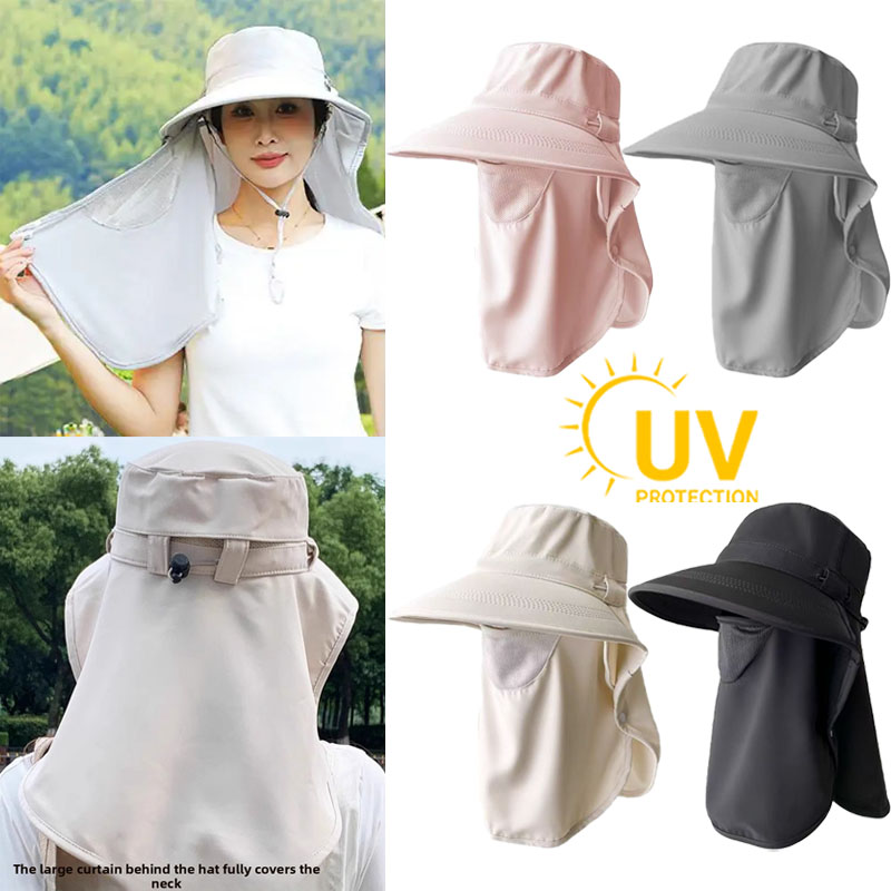 Summer Sun Hats with Face Mask - Fishing Mask Sun Protection avis et prix