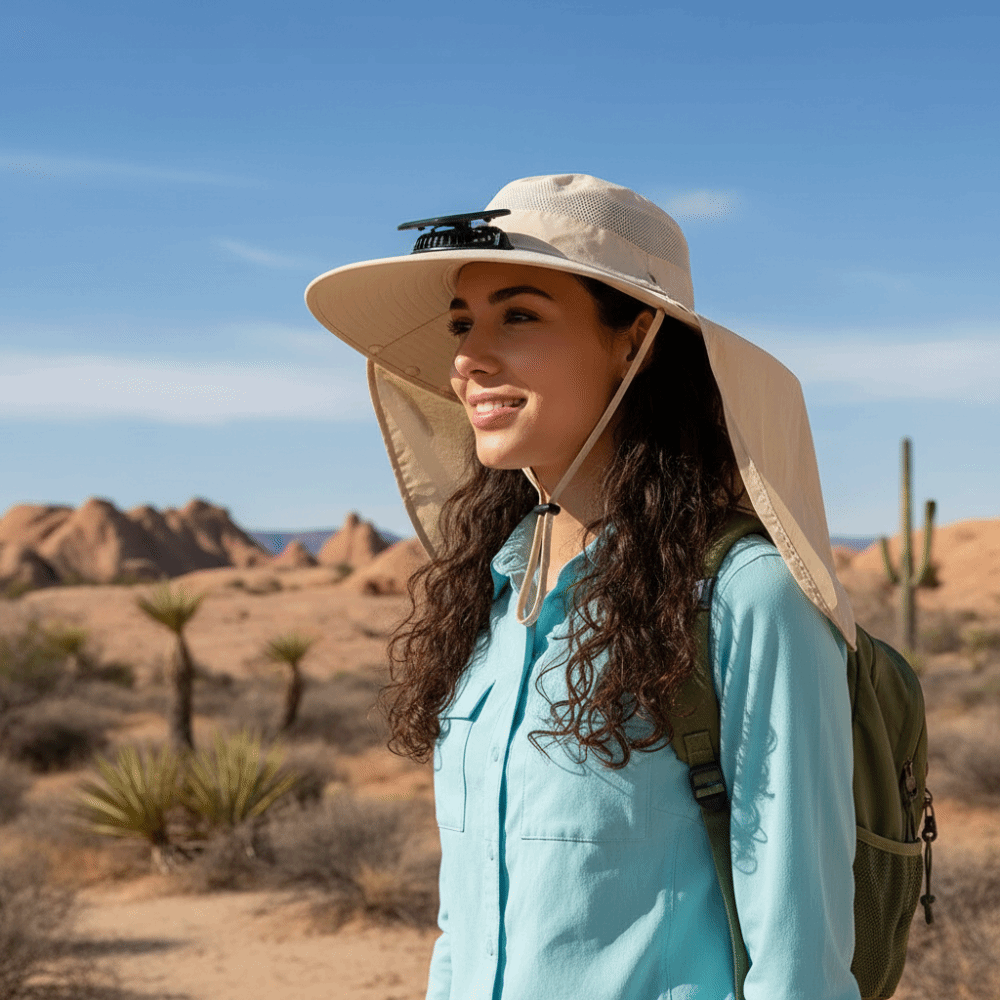 New UPF50+ Solar Fan Hat with  - Fishing Hat avis et prix