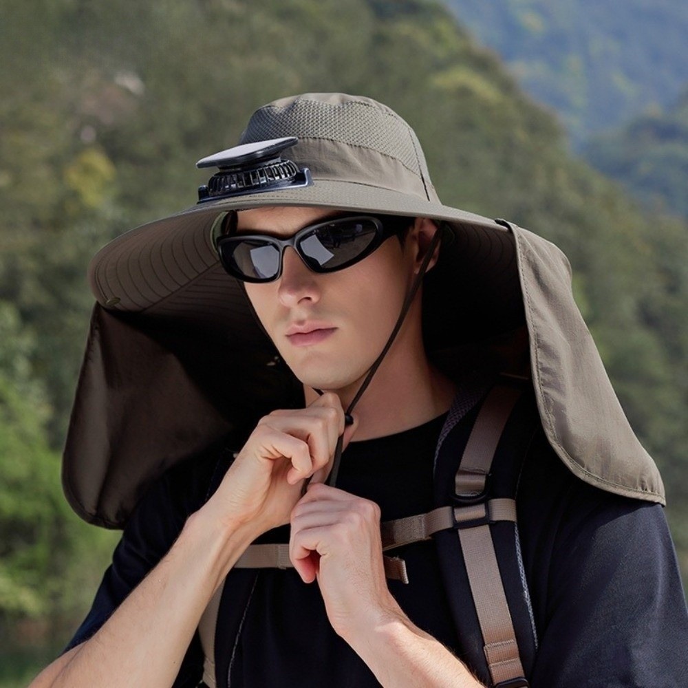 New UPF50+ Solar Fan Hat with  - Fishing Hat avis et prix
