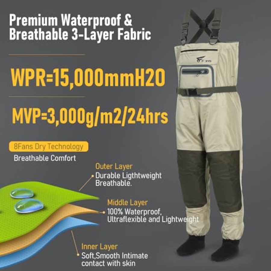 Fishing Chest Waders for Men a - Fishing Waders avis et prix