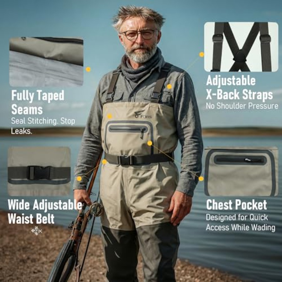 Fishing Chest Waders for Men a - Fishing Waders avis et prix