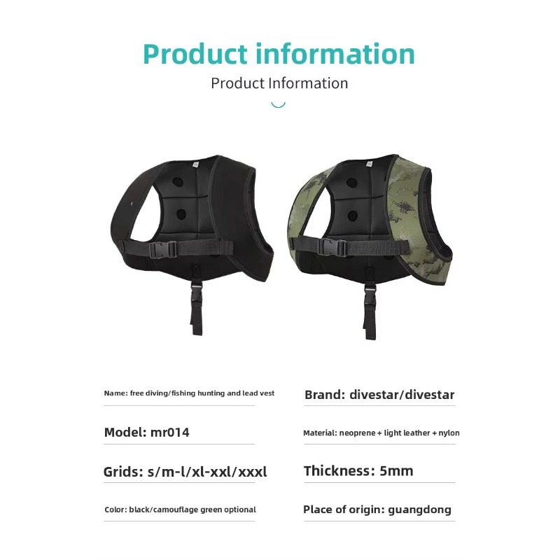 Adjustable Rubber Weight Vest, - Fishing Vest avis et prix