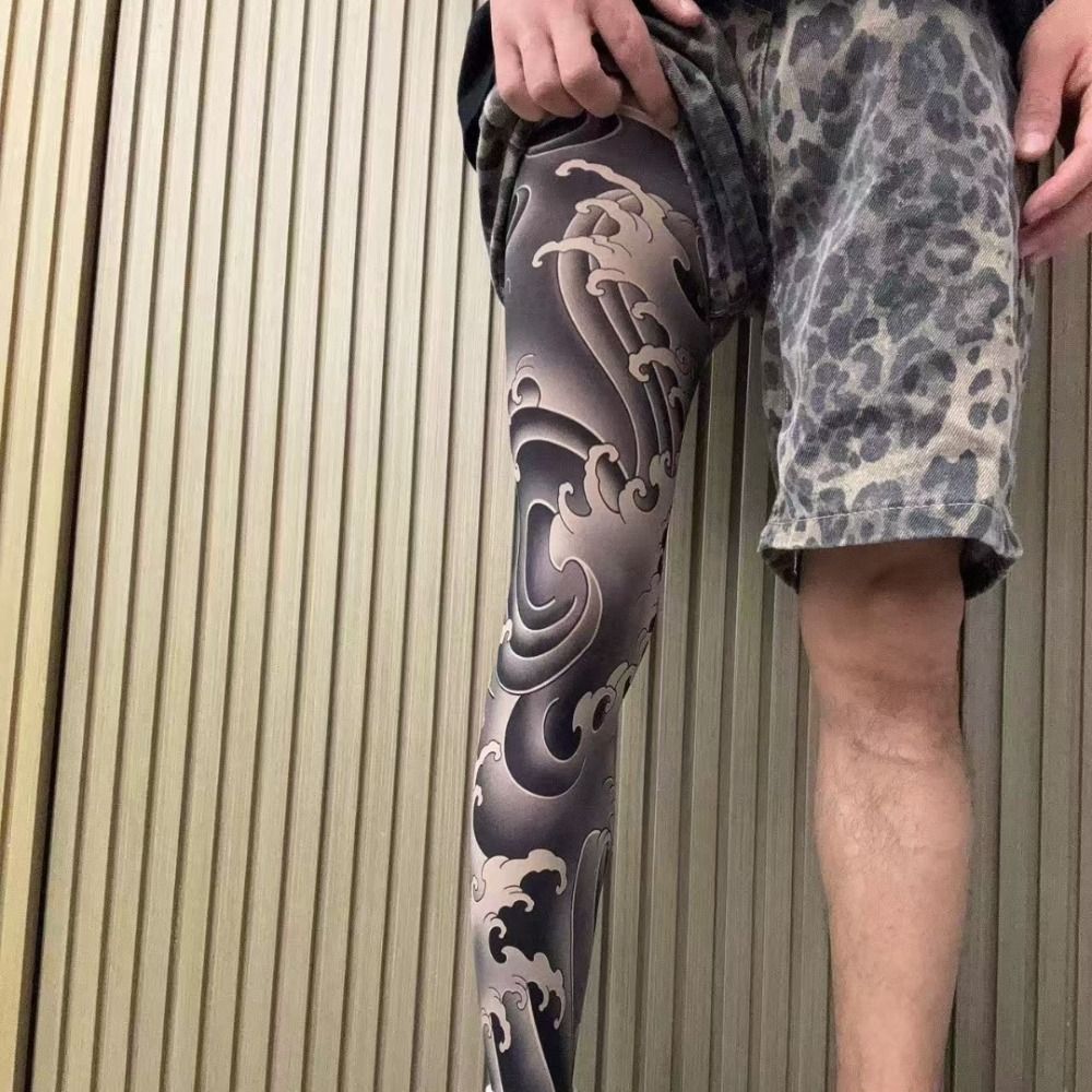 New Full Leg Fake Tattoo Socks - Fishing Socks avis et prix