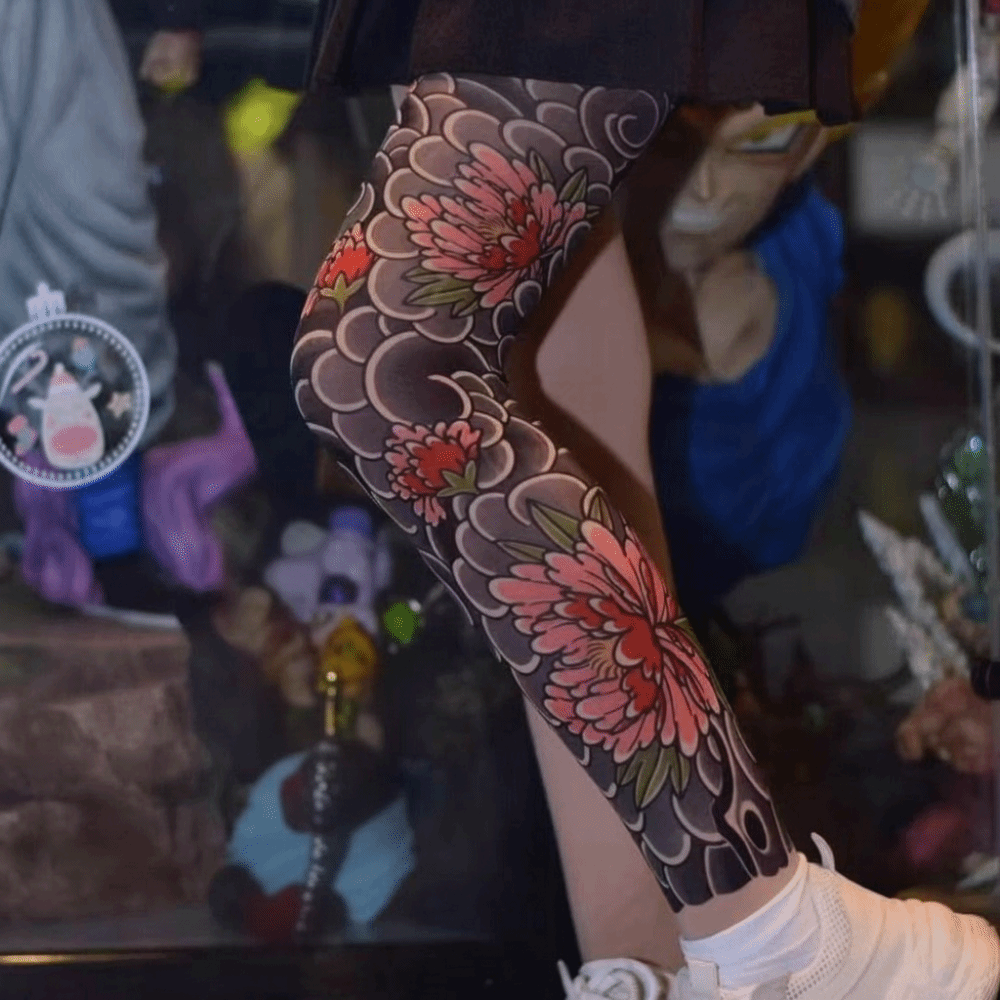 New Full Leg Fake Tattoo Socks - Fishing Socks avis et prix
