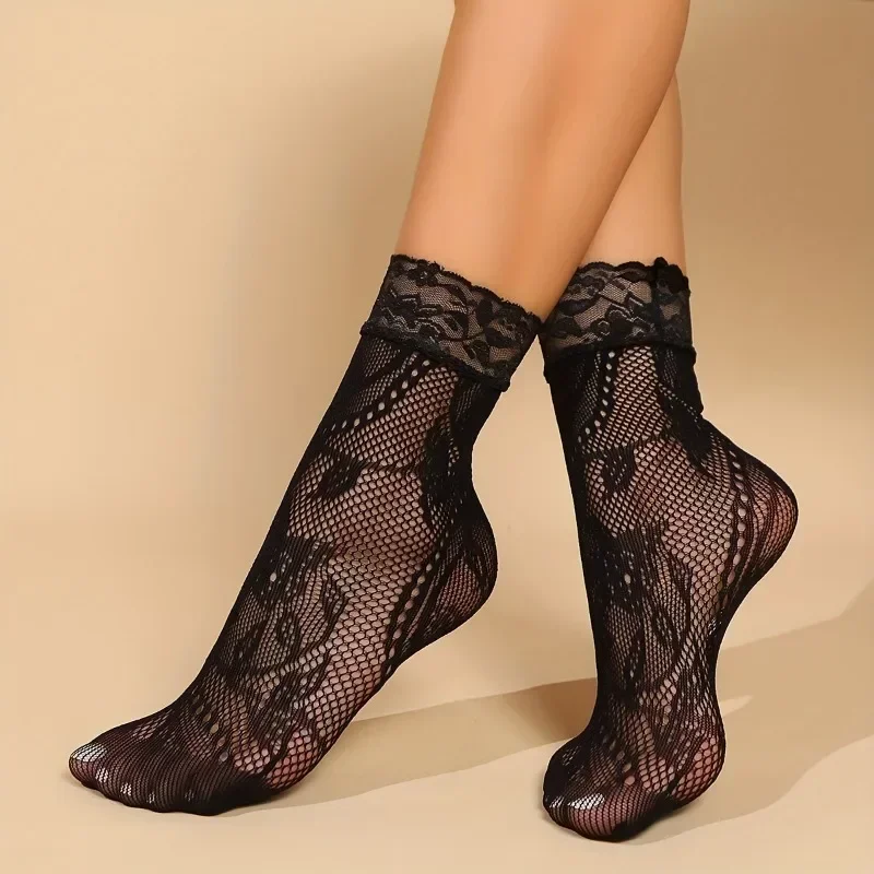 5 Pairs Floral Lace Socks Thin - Fishing Socks avis et prix