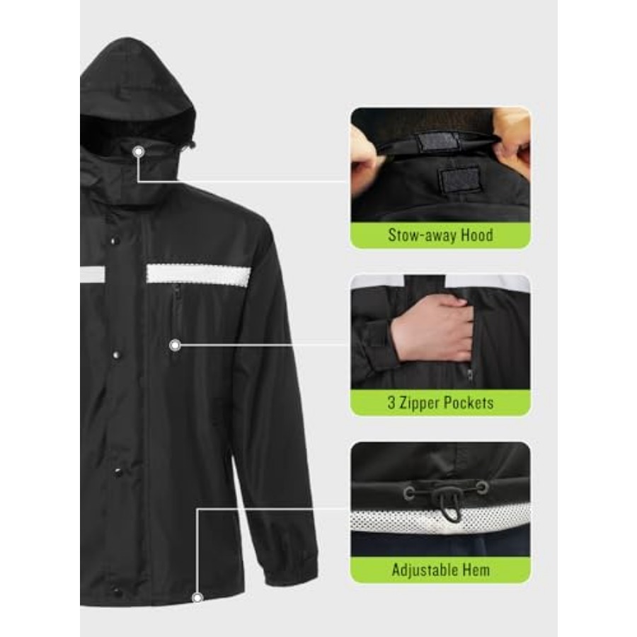 Men's Rain Suit High Visibilit - Fishing Rain Suit avis et prix