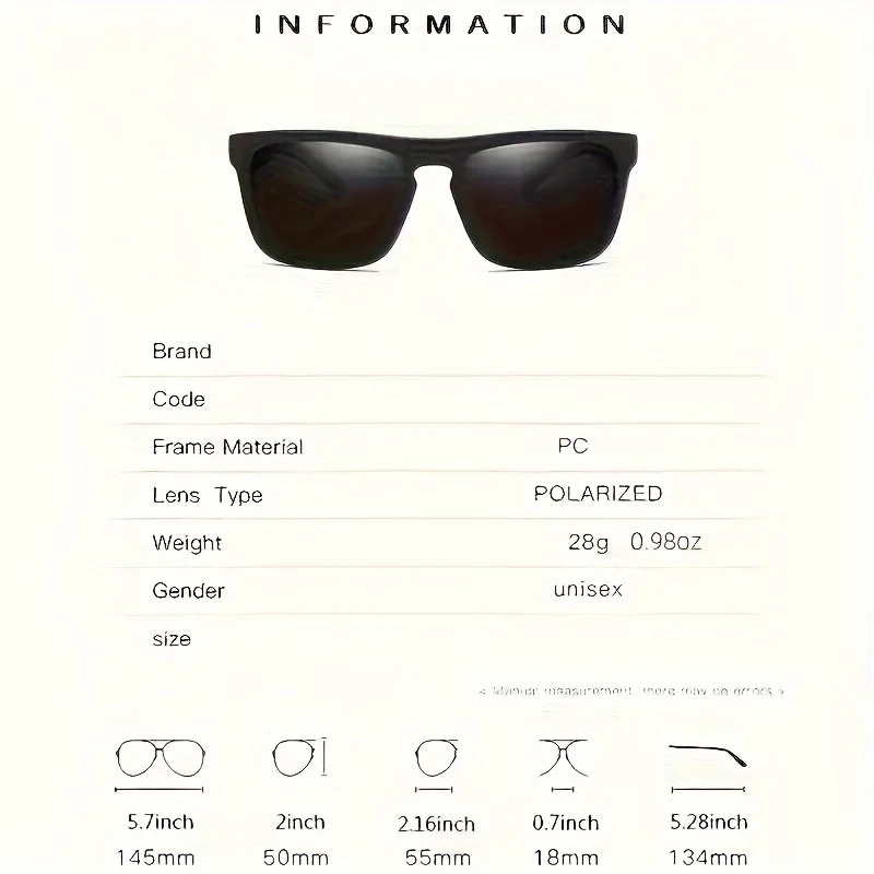 1/2pcs Square Sport Sunglasses - Fishing Sunglasses Polarized avis et prix