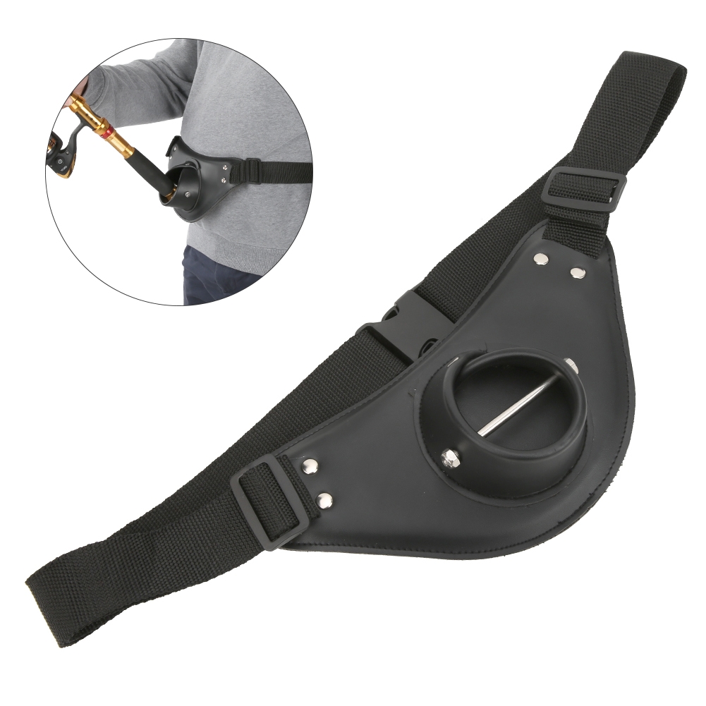 Black PU Leather Adjustable Ro - Fishing Belt avis et prix