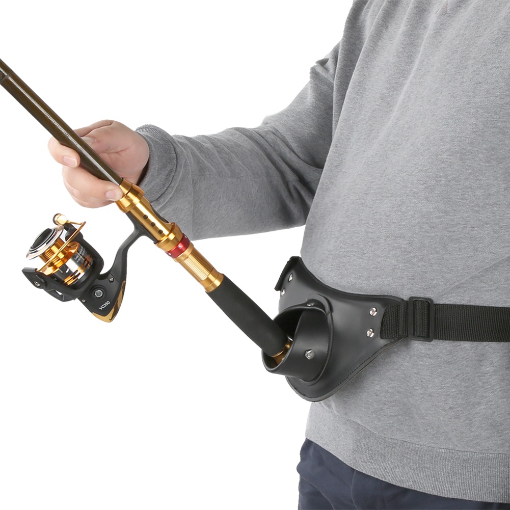 Black PU Leather Adjustable Ro - Fishing Belt avis et prix