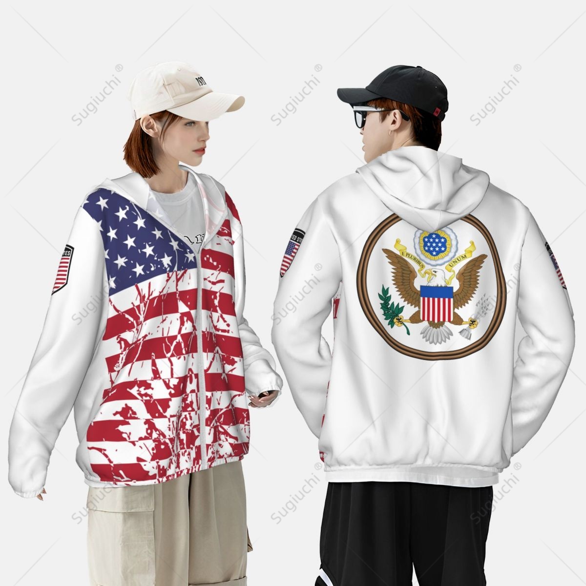 United States Flag Sun Protect - Fishing Hoodie avis et prix