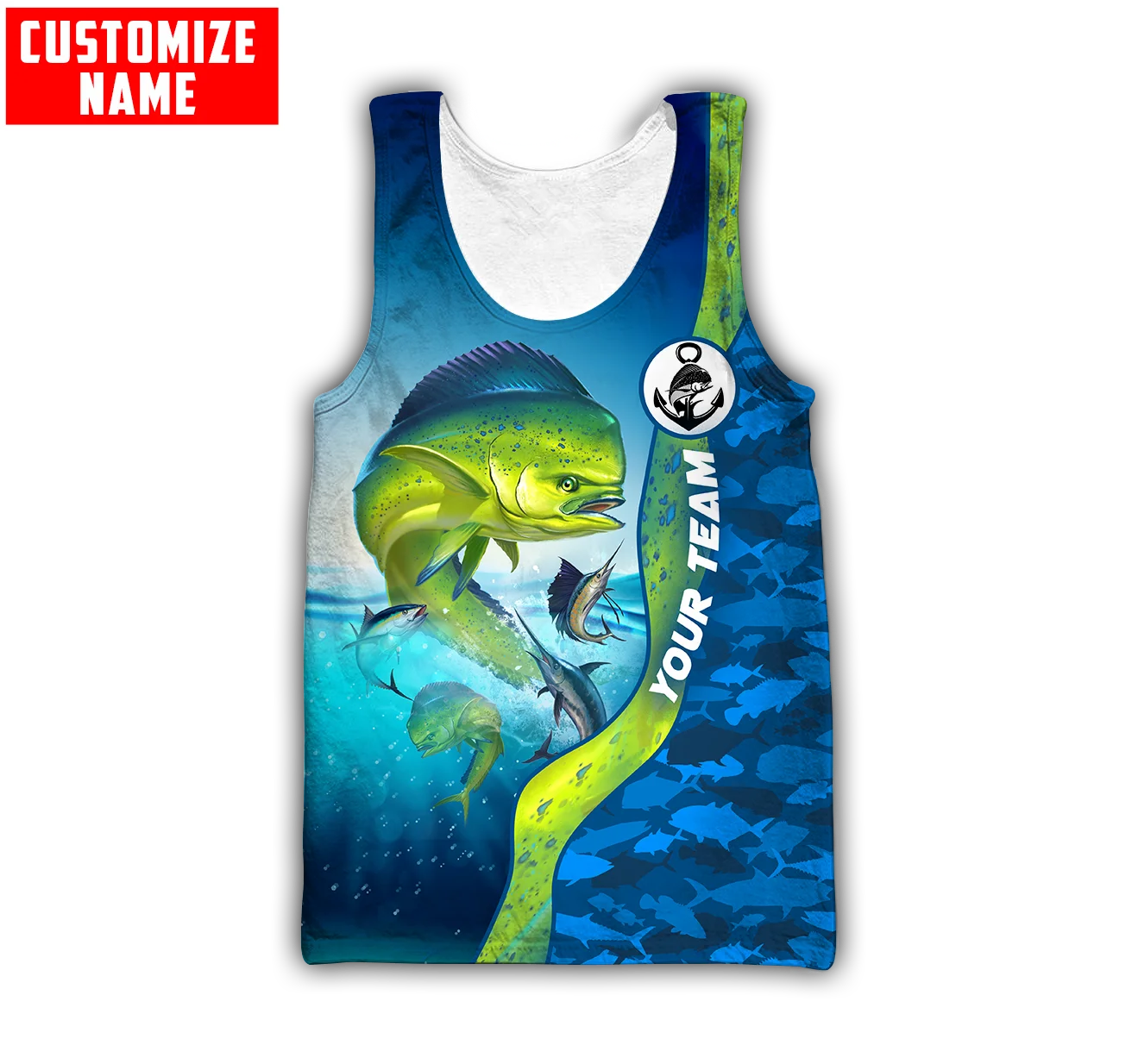 Custom name Mahi mahi fishing  - Fishing Vest avis et prix