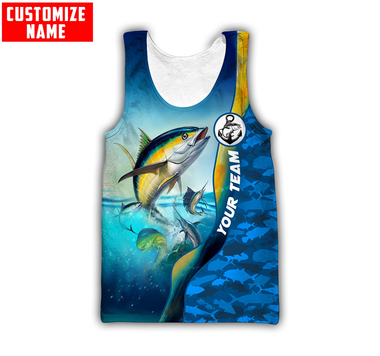 Custom name Mahi mahi fishing  - Fishing Vest avis et prix