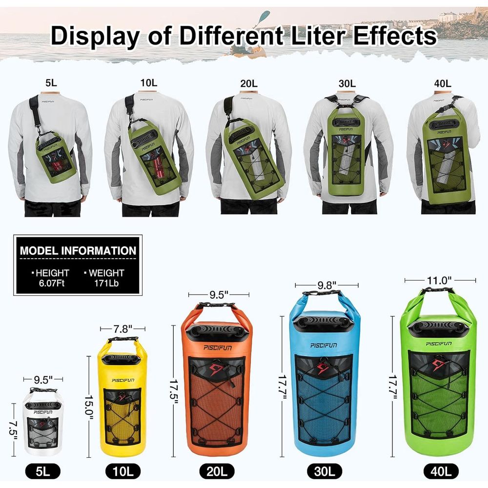 10-40L Waterproof Dry Bags for - Fishing Bag Waterproof avis et prix
