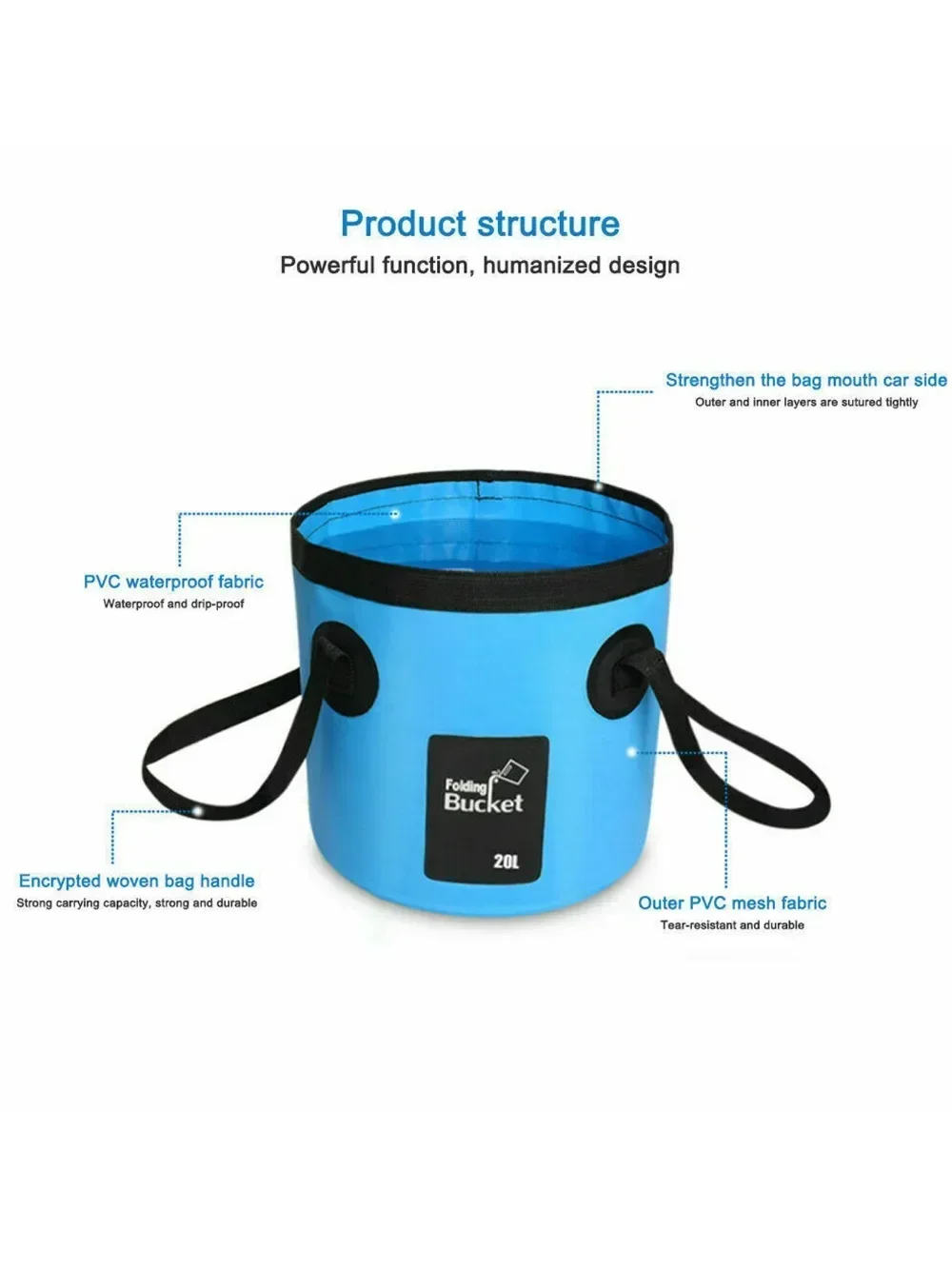 12L/20L Fishing Bucket Folding - Fishing Bag Waterproof avis et prix