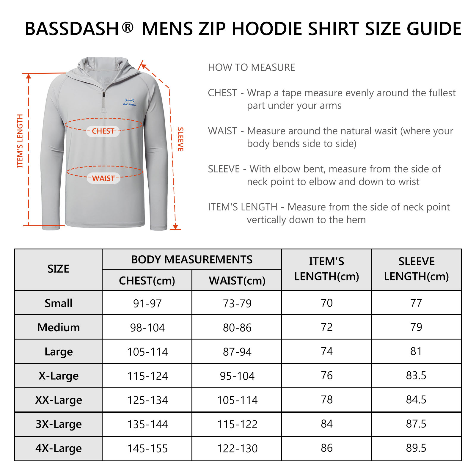 Bassdash Men’s UPF 50+ 1/4 Zip - Fishing Hoodie avis et prix