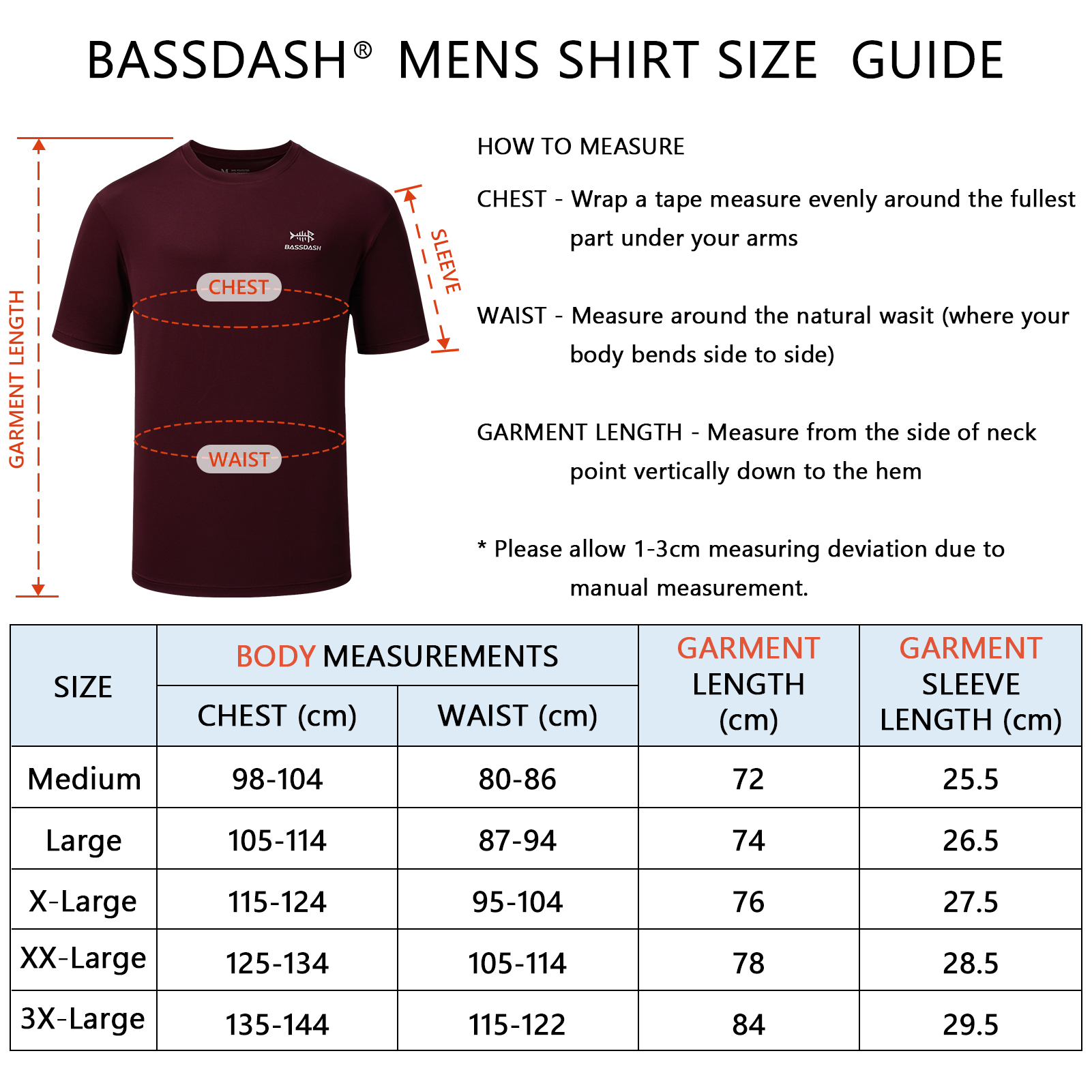 BASSDASH Men’s UPF 50+ Short S - Fishing Shirt Uv Protection avis et prix