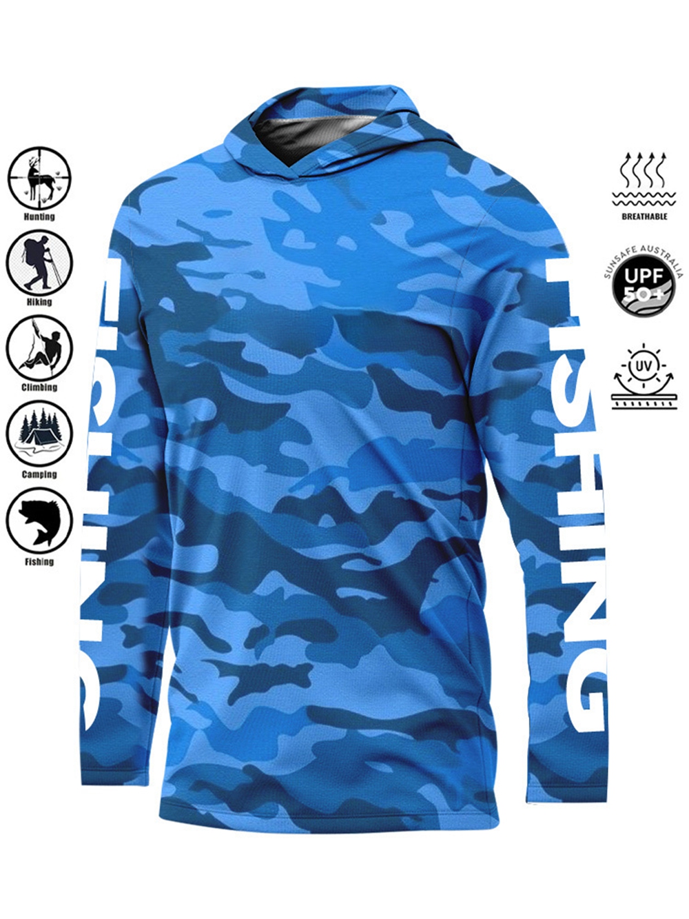 MALFC Hood Fishing Shirt Fishi - Fishing Shirt Uv Protection avis et prix