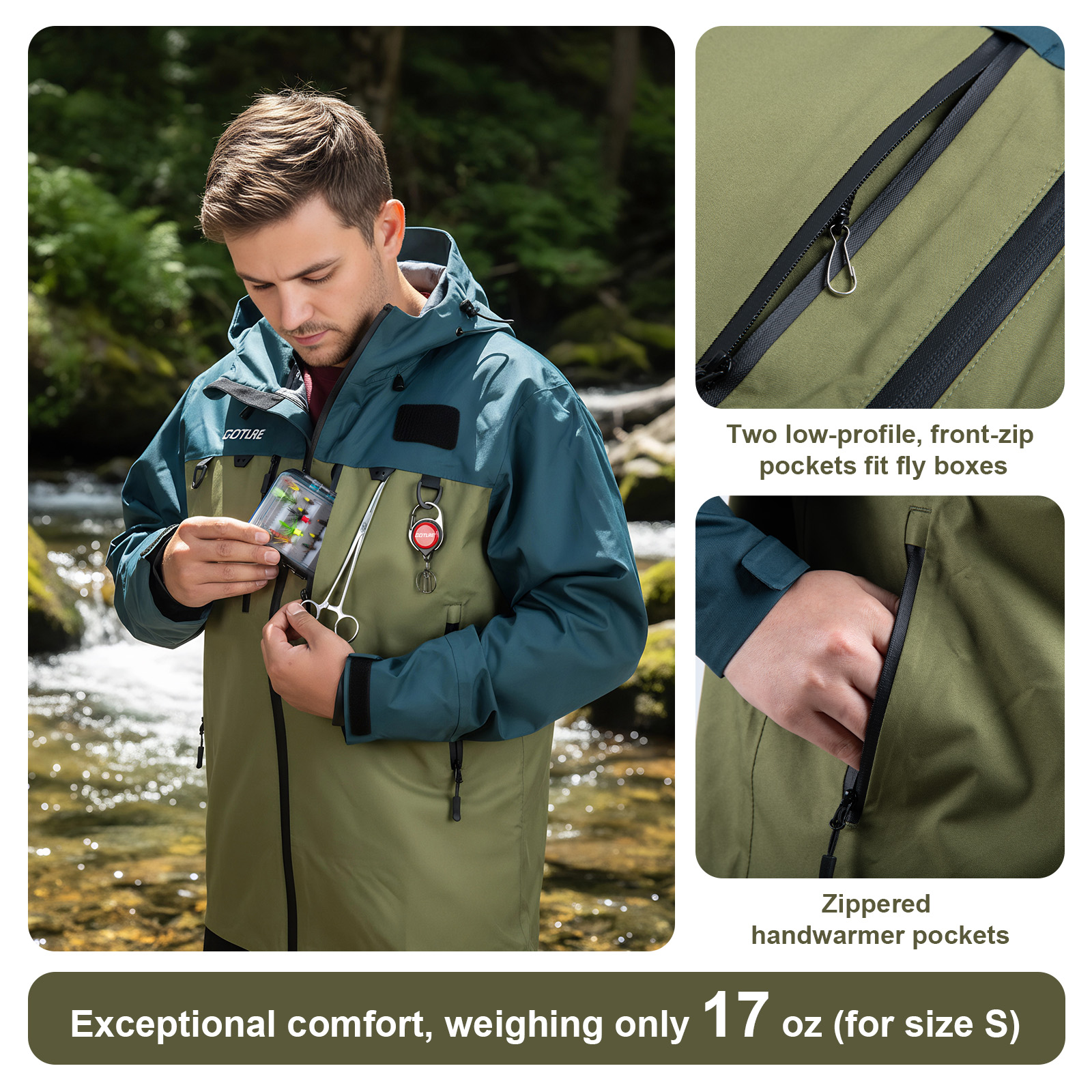 Goture Fishing Wading Jackets  - Fishing Bag Waterproof avis et prix